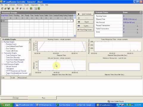 Loadrunner Controller   Design and Run Section Tutorial