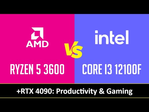 RYZEN 5 3600 vs CORE I3 12100F - Productivity & Gaming (RTX 4090)