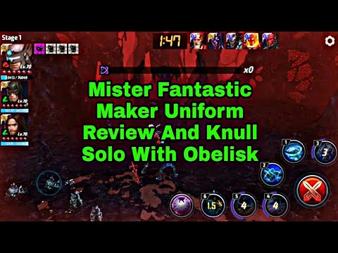 Mister Fantastic Maker Uniform Review And Knull Solo With Obelisk - Marvel Future Fight