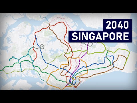 Future expansion of the Singapore MRT 2022-2040s (geographic map)
