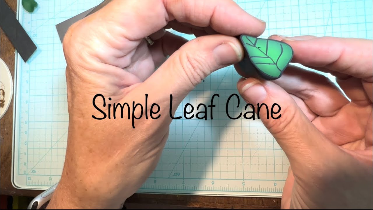 Leaf clay cane tutorial @ArtworkByColleen