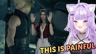Okayu's Reaction To Cloud & Aerith's Awkward High Five Scene | Final Fantasy 7: Remake Intergrade