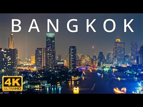 Bangkok,Thailand 4k🇹🇭1 Hour Drone Aerial Relaxation Film ,Calming Music,Stunning and Relaxing Views