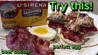 QUICK spicy sardine breakfast!  Featuring La Sirena sardines!
