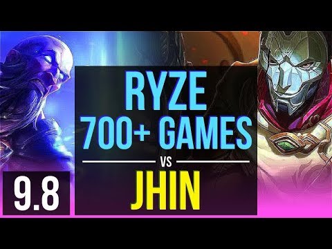 Carry your team as RYZE vs JHIN (MID) | 3 early solo kills, 700+ games | Korea Diamond | v9.8
