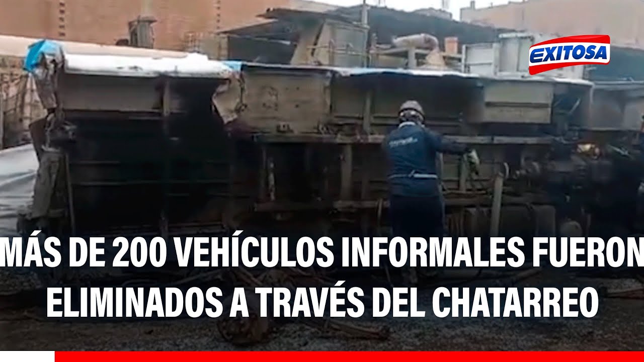 🔴🔵 Más de 200 vehículos informales fueron eliminados a través del chatarreo en lo que va del 2025