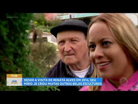 Jardineiro de 90 anos viraliza ao fazer esculturas com árvores numa praça no Rio Grande do Sul