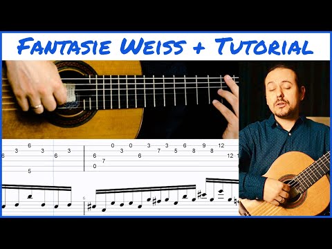 Fantasie by Weiss and Tutorial - Classical Guitar - Eduardo Minozzi Costa