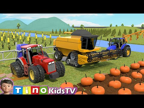 Farm Vehicles Show | Tractor, Harvester and other Trucks for Kids
