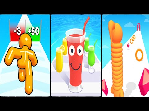 Tall Man Run vs Juice Run vs Long Neck Run- All Level Asmr Gameplay