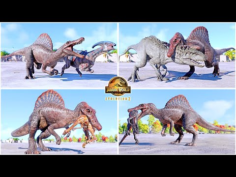 Spinosaurus All New Perfect Animations & Interactions 🦖 Jurassic World Evolution 2 - JWE Update 7