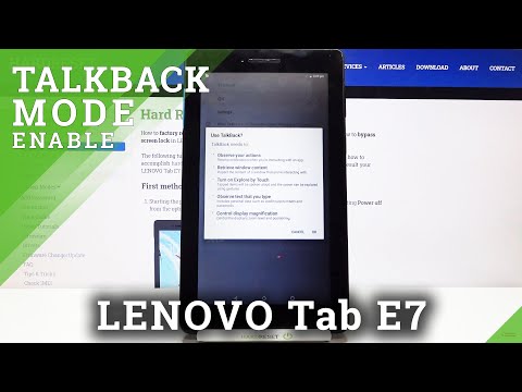 How to Enable TalkBack on LENOVO Tab E7 – Use TalkBack