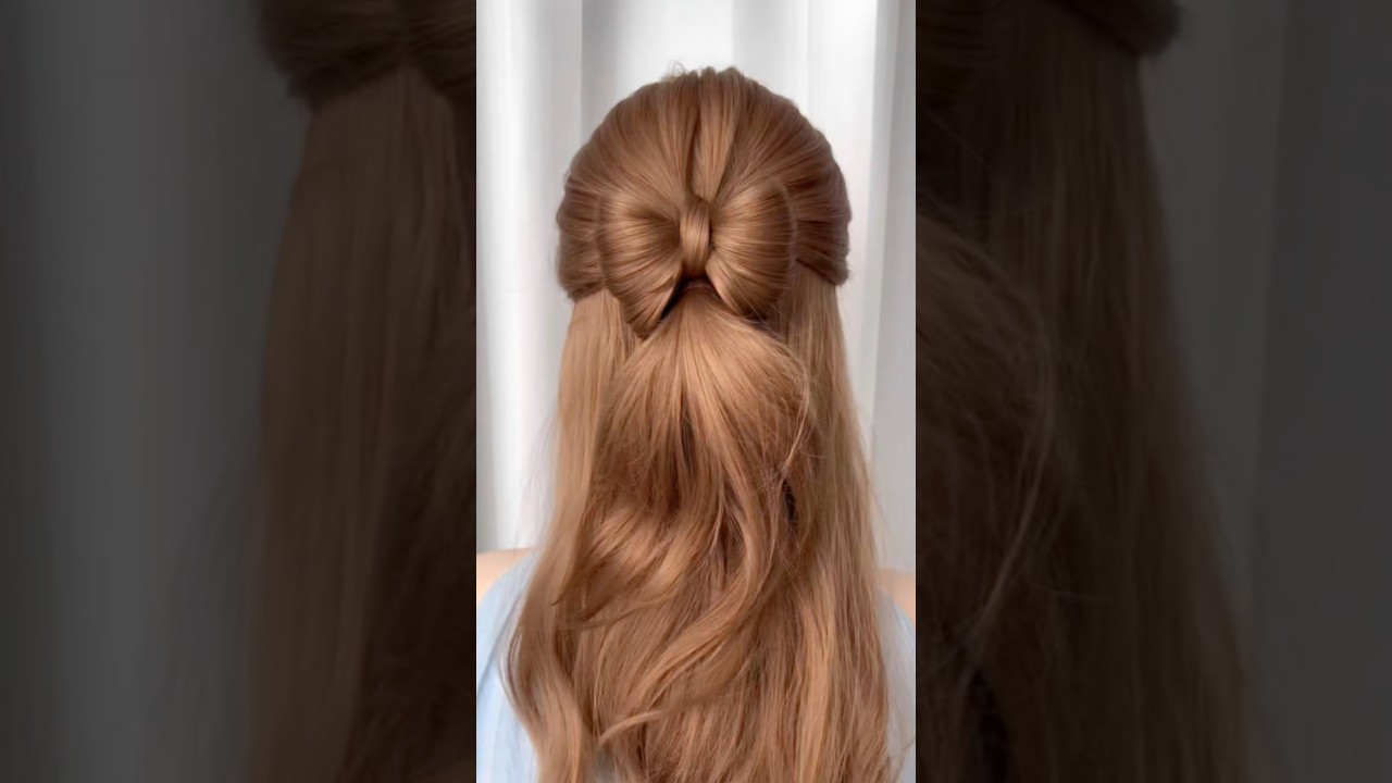 Ribbon Hairstyle Tutorial 🎀💫 #shorts #hairstyle