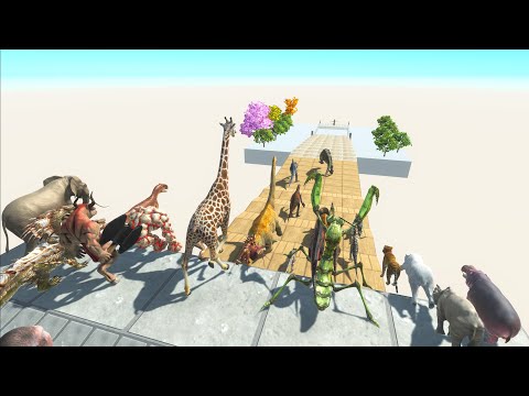 Stair Champions Race | Who Can Survive? - Animal Revolt Battle Simulator