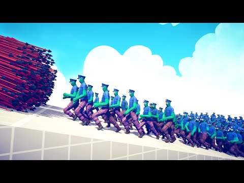 100x ZOMBIE COPS vs GODS ARMY - Totally Accurate Battle Simulator TABS