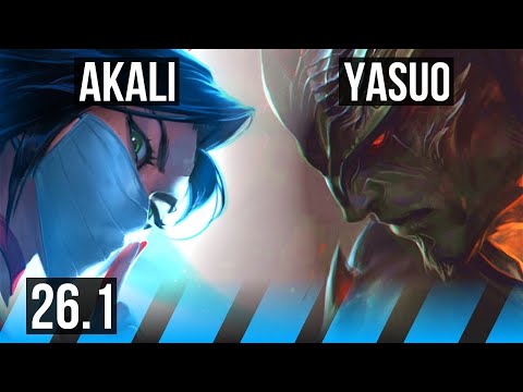 AKALI vs YASUO (MID) | Perfect KDA: 19/0/5, 44K damage | NA Challenger | 26.1
