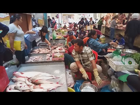 Phnom Penh Morning Street Food View - My Travel Around Cambodian Market - Best Food View