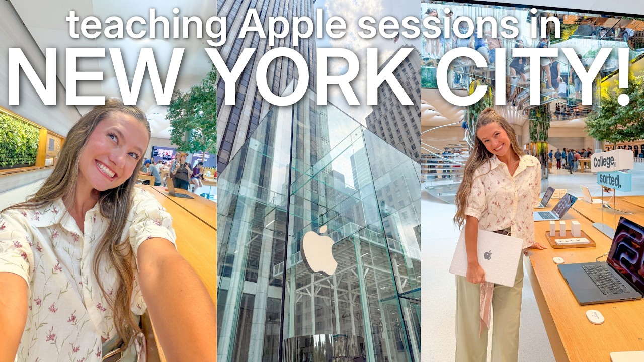i taught back to school sessions at Apple Fifth Avenue!! 🍎 | *NYC solo trip vlog*
