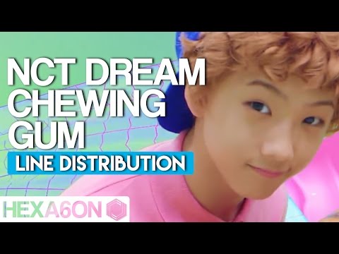 NCT DREAM - Chewing Gum Line Distribution (Color Coded)
