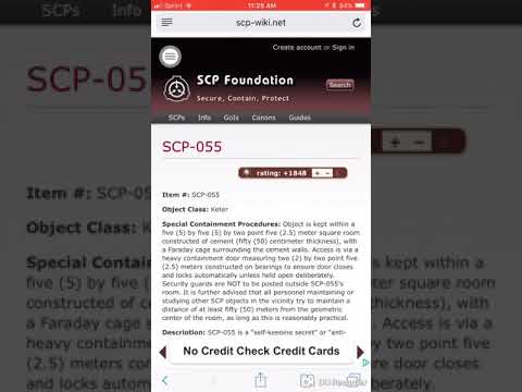 SCP 055 | Object Class: Keter | Meme SCP