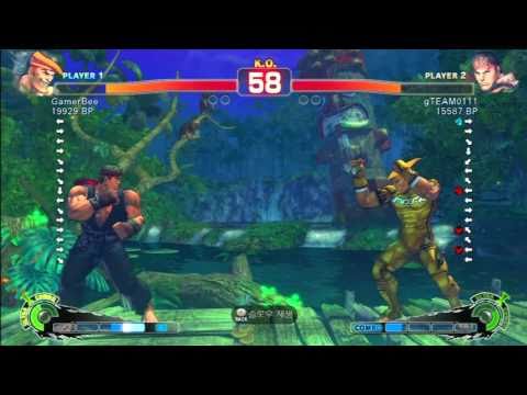 SSF4 Rank Match  GamerBee (AD)  vs  gTEAM0111 (RY)