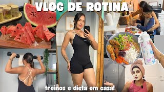 VLOG: rotina de treino e jejum intermitente, skin care e cronograma no cabelo, fiz pão caseiro
