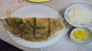 【飯動画】　ネギ入りお好み焼ネギ大＋めし　「山田食堂」