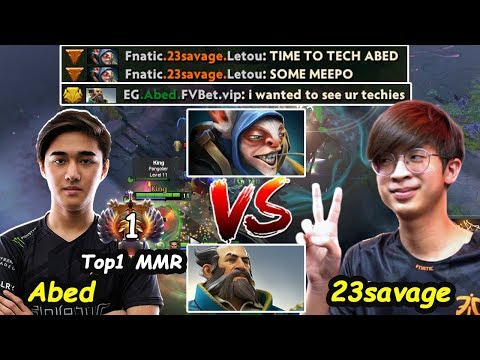 Time to Teach Abed some meepo | Fnatic 23savage [Meepo] vs EG Abed [Kunkka] Dota 2 7.26 pro Gameplay