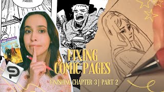 Fixing Two Comic Pages (Clip Studio Paint) | Finishing Chapter 3 Art Vlog, Part 2
