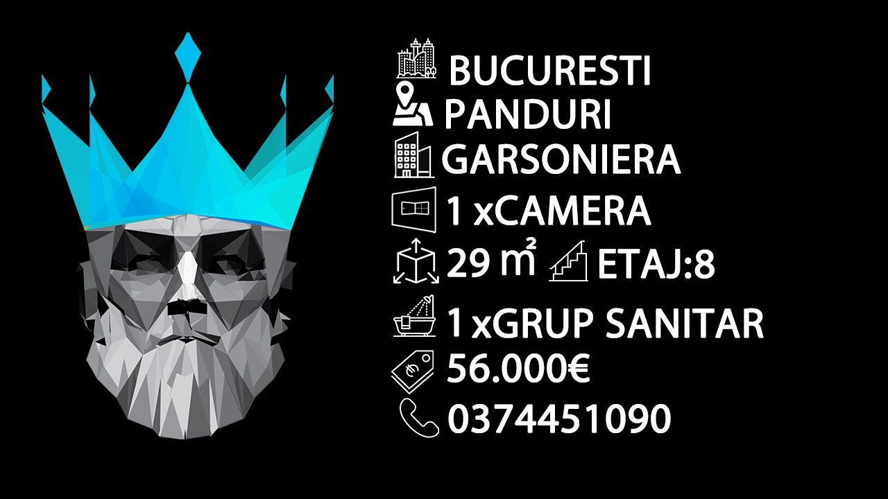 Tur video Garsoniera | Panduri-Iovita  | AC | Balcon  