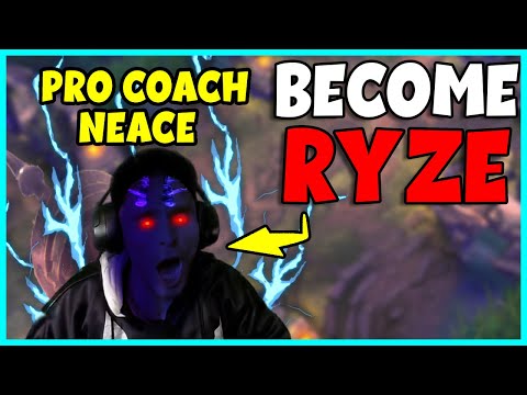 Rank 1 Ryze teaches Pro Coach @NEACE  Season 12 RYZE