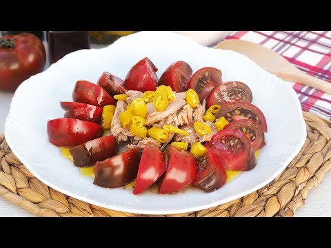 Ensalada de Tomate, Melva y Guindillas