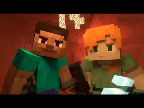 Nether War: BLOOPERS - Alex and Steve Life (Minecraft Animation)