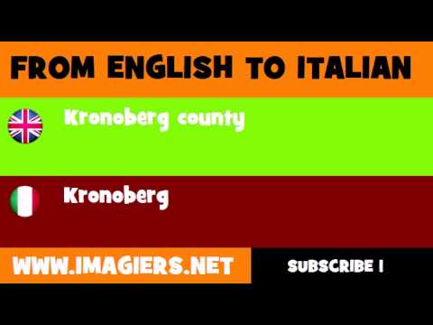 FROM ENGLISH TO ITALIAN = Kronoberg county