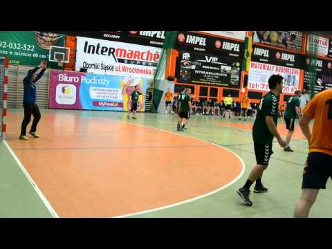 Bór Oborniki Śl. - Żagiew 24:33 (01-03-2014) fragment meczu 1