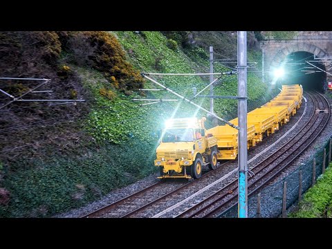 Irish Rail Truck hauled  Ballast Train - Vico Tunnel, Killiney. 9/4/23