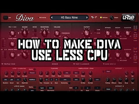 U-he Diva | How To Reduce CPU Usage