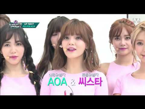 [Comeback speacial]150625 SISTAR (씨스타) & AOA (에이오에이) - Up Next @ M! Countdown