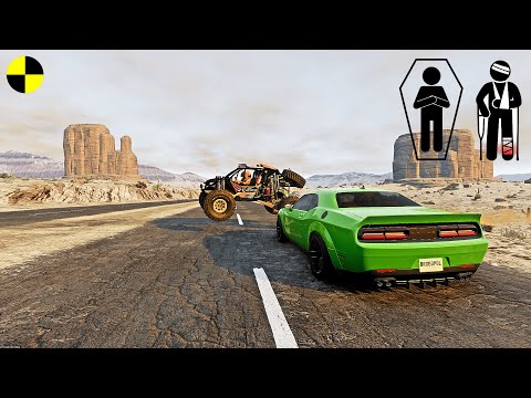 Realistic High-Speed Car Crashes in BeamNG.drive #34 | Ultra Detailed Crash Compilation