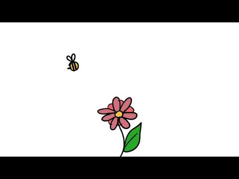 Cat eats a bee (animation)
