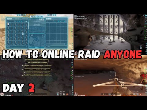 Online Raiding INSANE Crouch Custom Cave -Ark Survival PvP