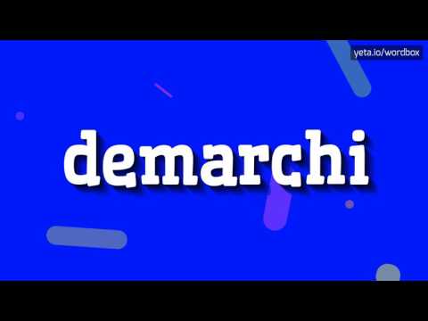 DEMARCHI - HOW TO PRONOUNCE IT!?
