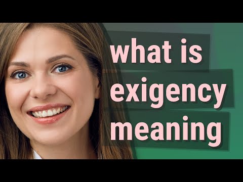Exigency | meaning of Exigency