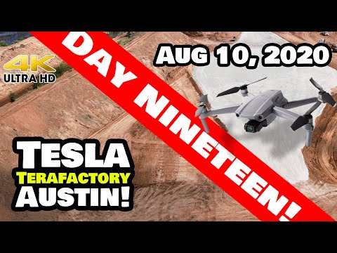 Tesla Gigafactory Austin 4K 8/10/20 - Tesla Terafactory Austin TX - Perfect Day in HDR