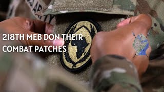218th MEB dons their combat patches