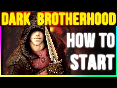 Skyrim Special Edition: How To Start Dark Brotherhood (Walkthrough Quest Remastered Gameplay)