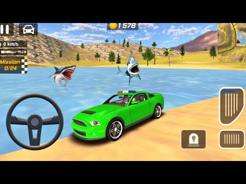 Police Drift Car Driving Simulator Green Colour Car Driving Android Gameplay