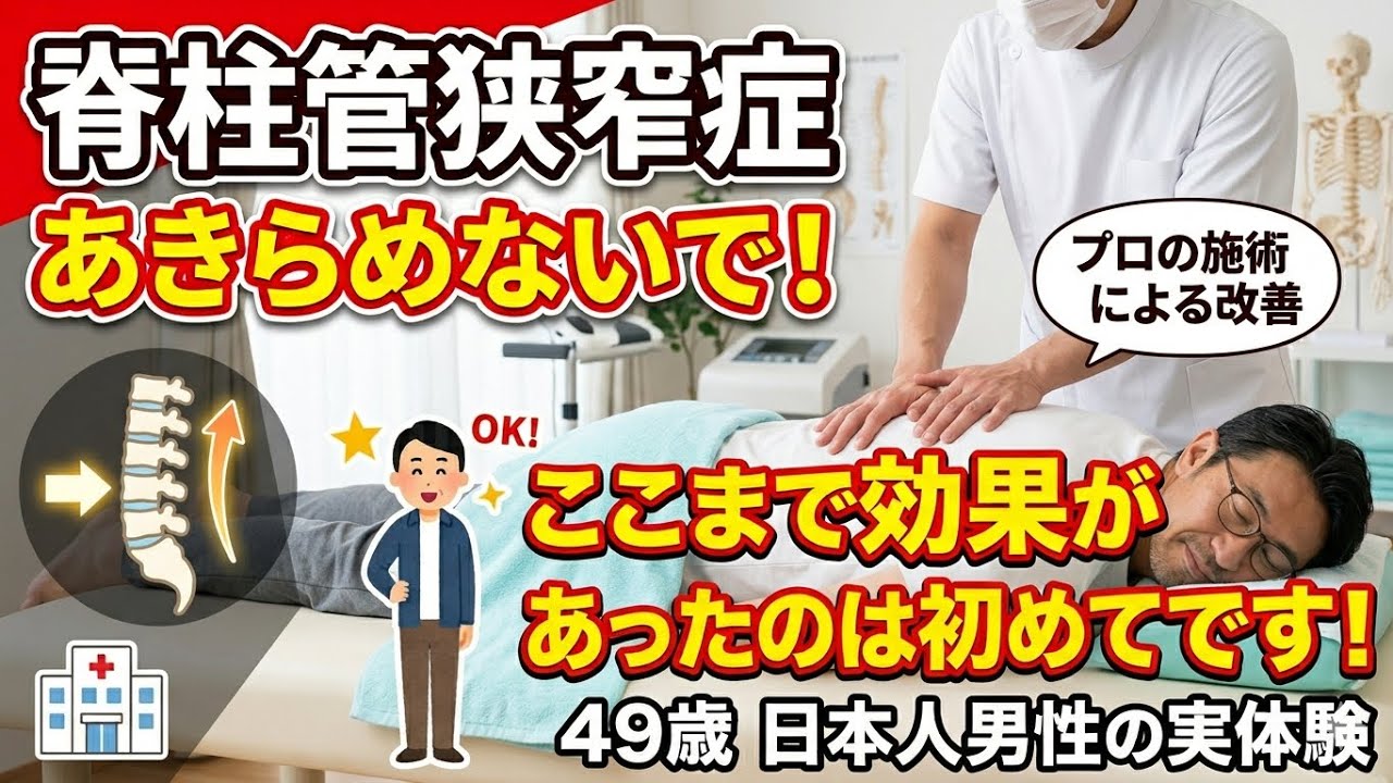 【脊柱管狭窄症】あらゆる治療法でも効果がなかったが、驚きの効果！大阪の西住之江鍼灸整体院