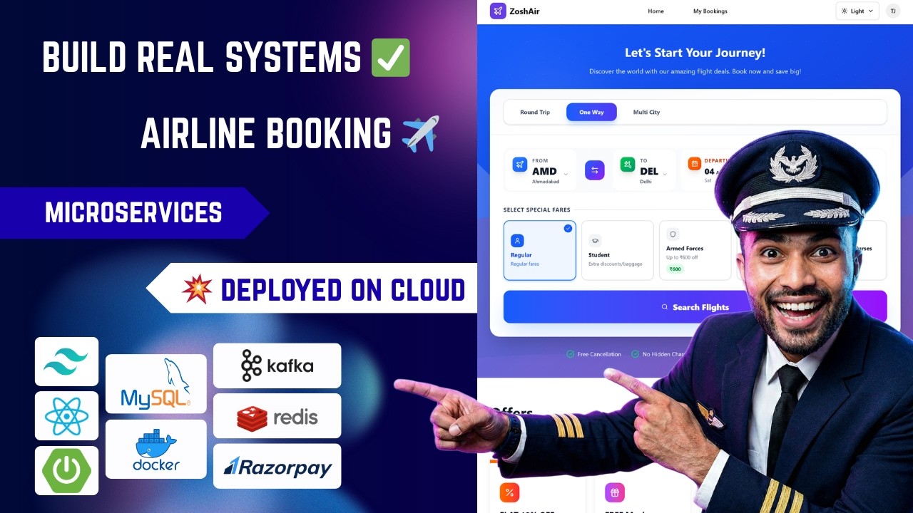 Build a Real Airline Booking System | Spring Boot Microservices, Kafka & Docker (Full Course)