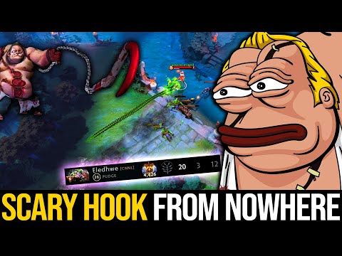 SCARY HOOK FROM NOWHERE!!! IMMORTAL PUDGE 98% ACCURATE HOOKS VS IMMORTAL LINA MID | Pudge Official
